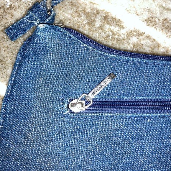 Y2K Steve Madden Small denim embroidered flowers purse handbag - Picture 7 of 16